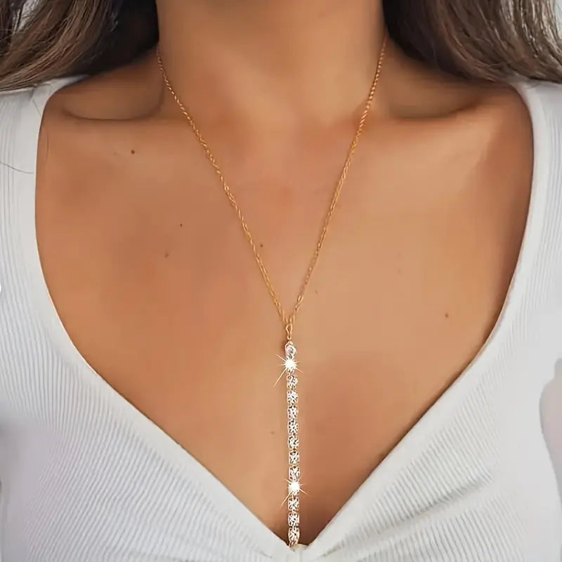 1pc Sparkling Dainty Layered Rhinestone Body Chain - Flattering Sexy Belly Jewelry For Beach & Party - Ideal Summer Style For Women MyFave Boutique