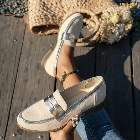 Women's Trendy Chunky Low Heel Loafers: Slip-On Comfort & Stylish Design MyFave Boutique