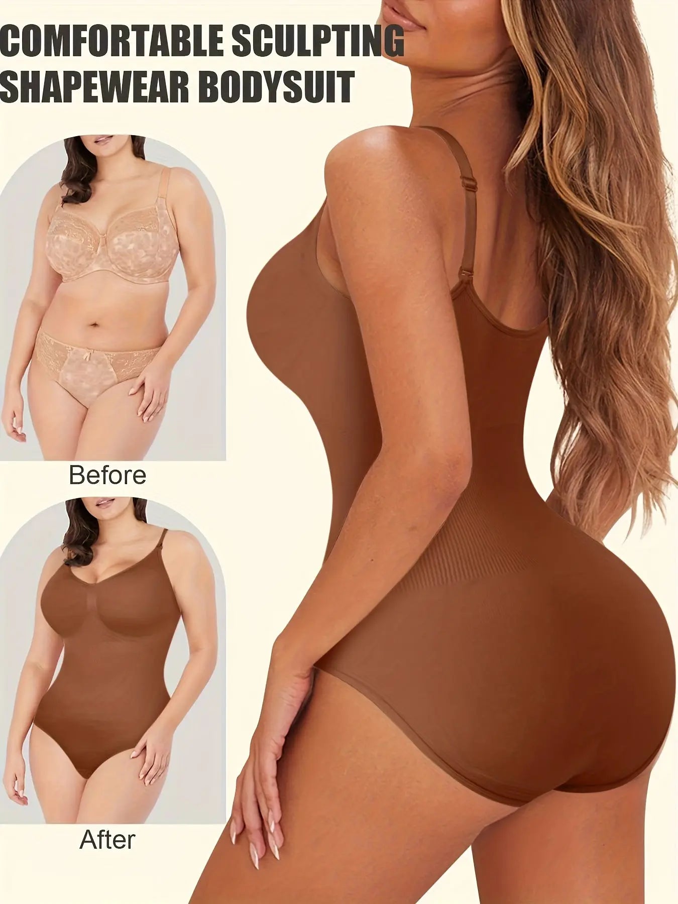 Women's Tummy Control Shaping Bodysuit, Butt Lifting Slip Body Shaper for Smooth & Sleek Silhouette MyFave Boutique