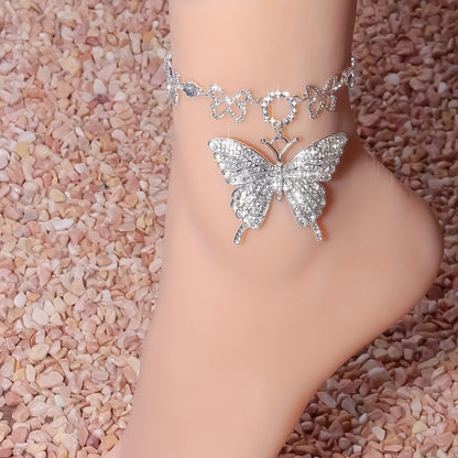 Full Rhinestones Size Butterfly design Anklet 1pcs personality female foot chain MyFave Boutique