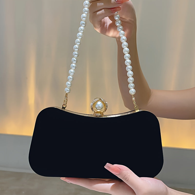 Velvet Evening Clutch Bag Hand-held with Diamond Decoration - Perfect for Parties and Special Events MyFave Boutique