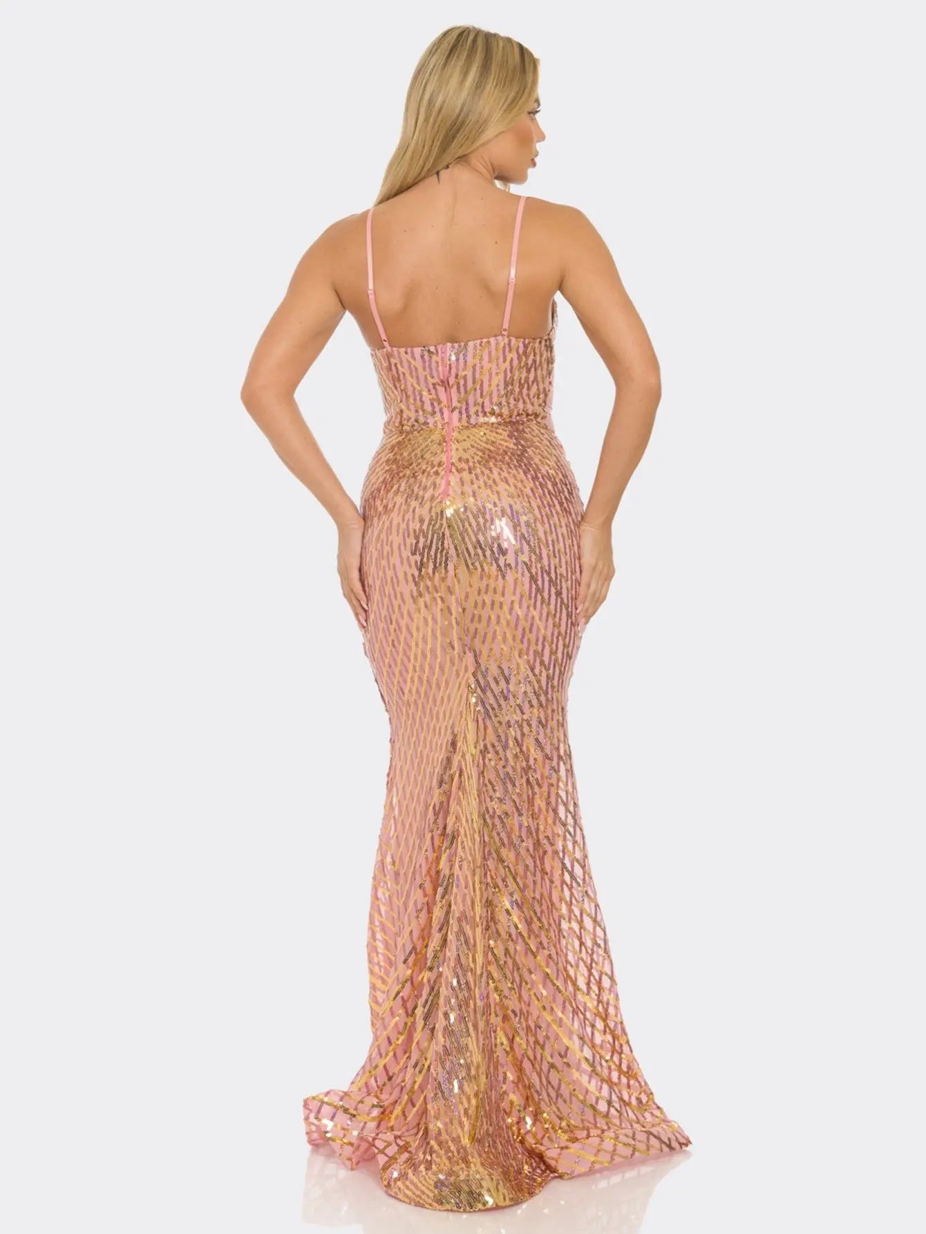 Glamorous Sequin Mermaid Gown - Stunning Strapless Dress with Shimmering Sequins for Parties, Galas, and Special Occasions - Available in Green, Purple, and Red MyFave Boutique