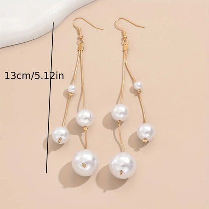 Elegant French-Inspired Faux Pearl Drop Earrings - Vintage Style, Resin Crafted for Women | Perfect for Parties & Casual Wear MyFave Boutique