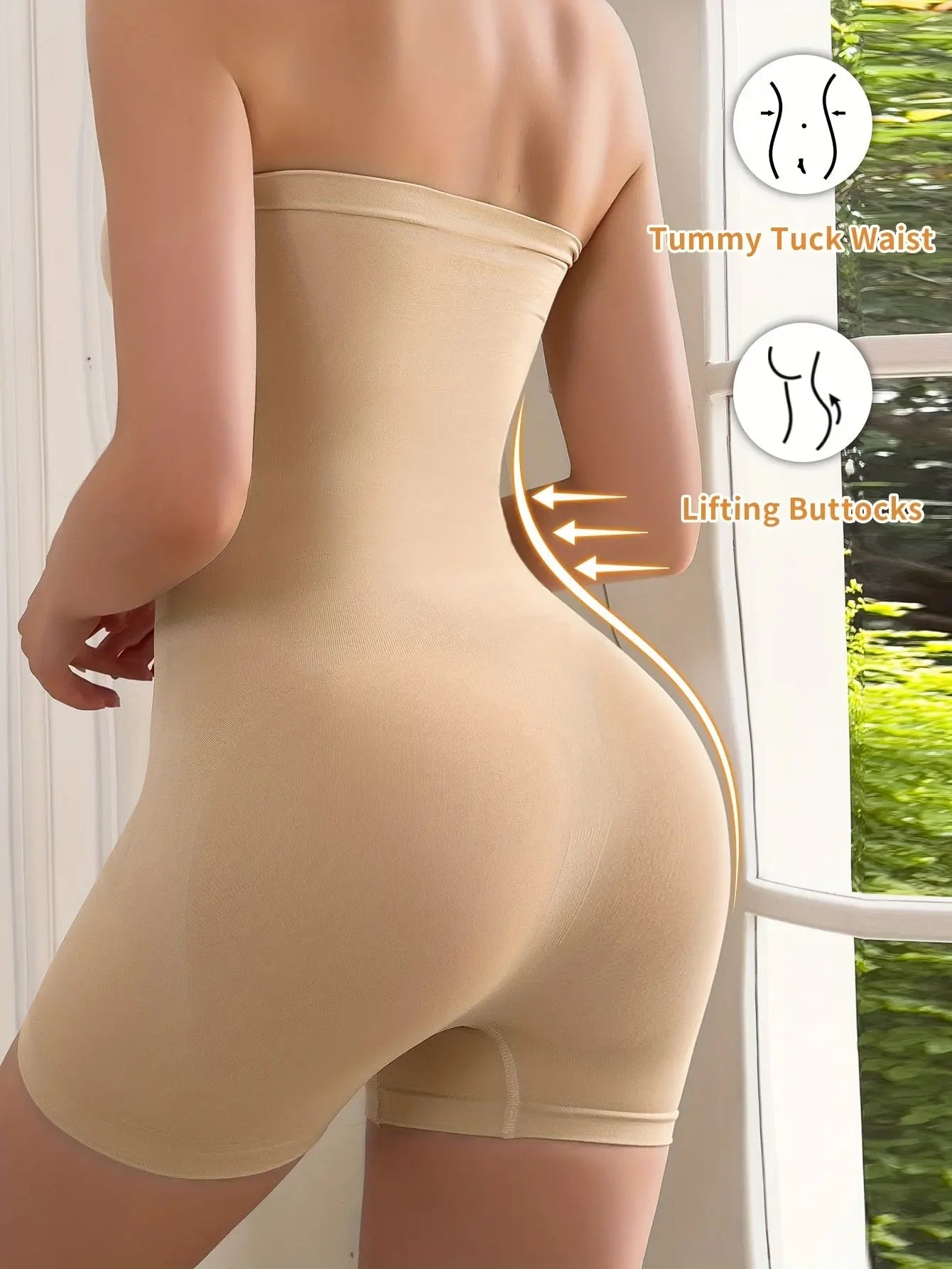 High-Waisted Tummy Control Bodysuit for Women, Sleeveless Bodycon Tube Top with Butt Lift and Shaping MyFave Boutique