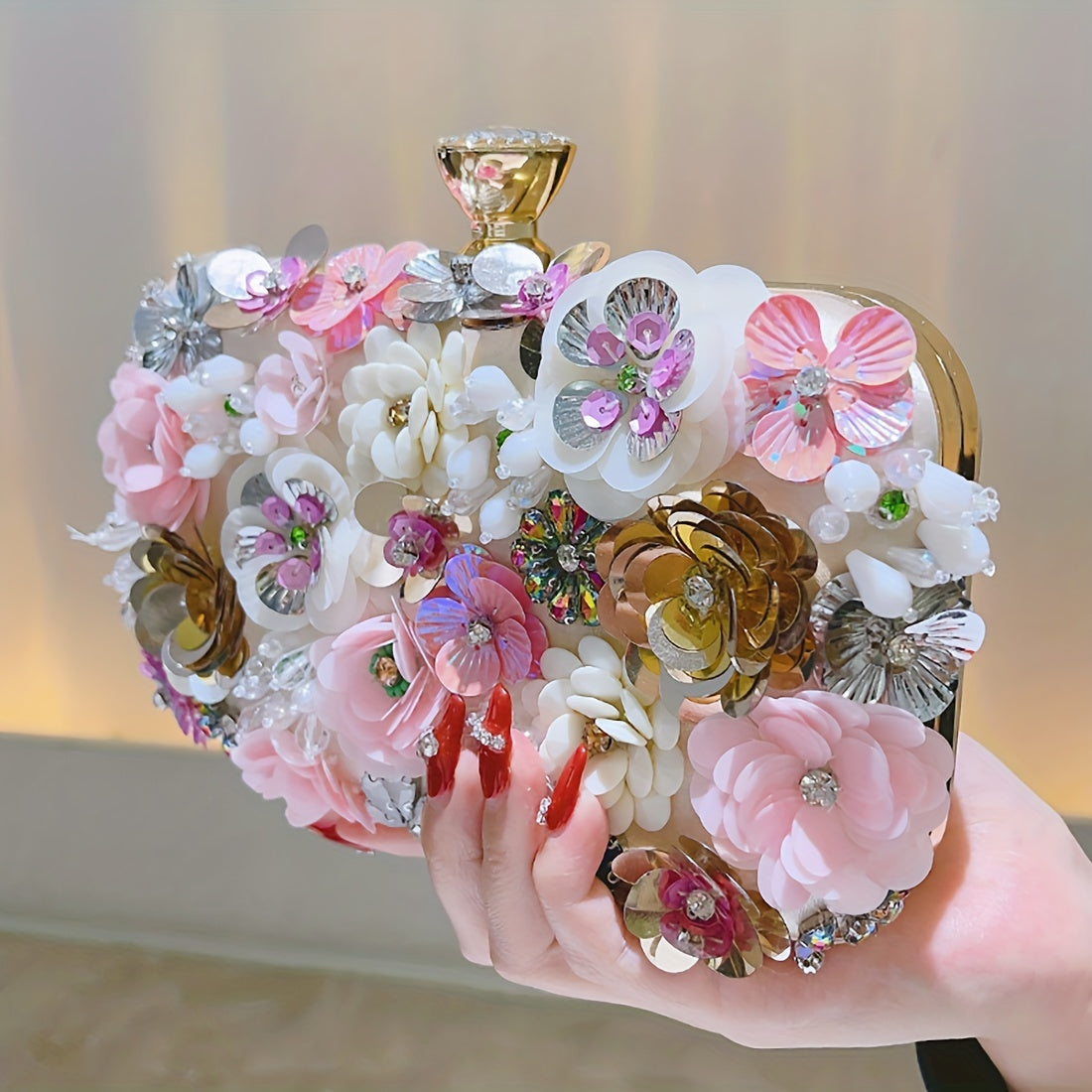 Elegant Floral Clutch Bag - Perfect for Special Occasions and Bridesmaids MyFave Boutique