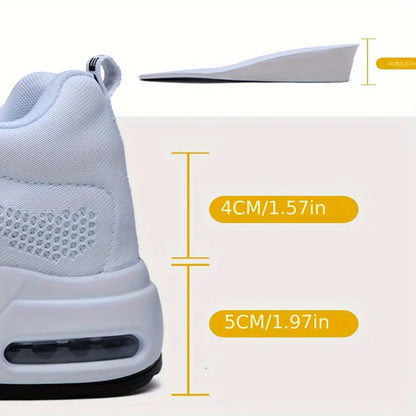 Women's Fashion Sneakers, Breathable Elevated Thick Sole, Shock-Absorbing Air Cushion, Slim-Fit Business Casual, Lightweight Comfort, Versatile For Driving And Campus Style MyFave Boutique