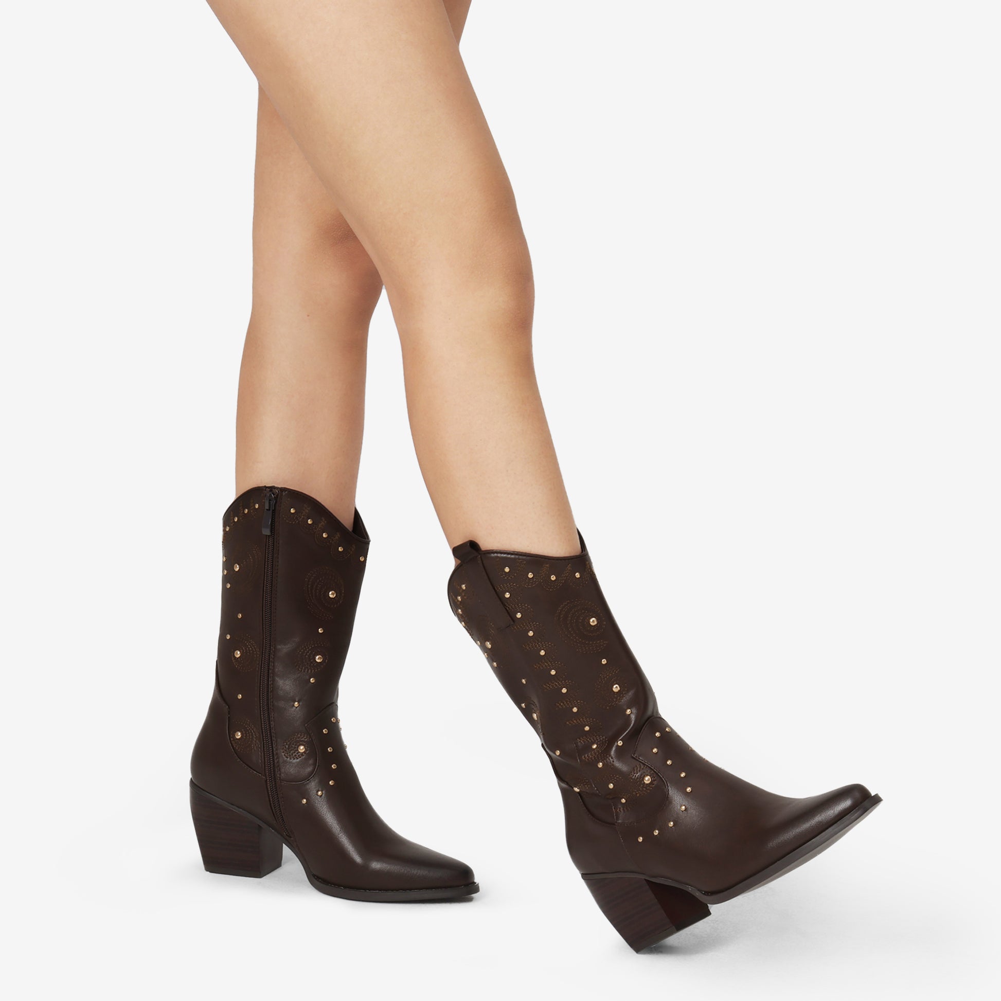 Women's Western Cowboy boots, Mid Calf Cowgirl boot Pull-on MyFave Boutique