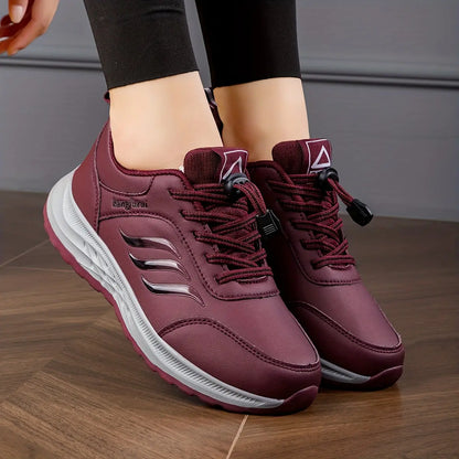 Women's Drawstring Sports Shoes, Waterproof Anti-slip Low Top Running Sneakers, Outdoor Gym Jogging Trainers MyFave Boutique