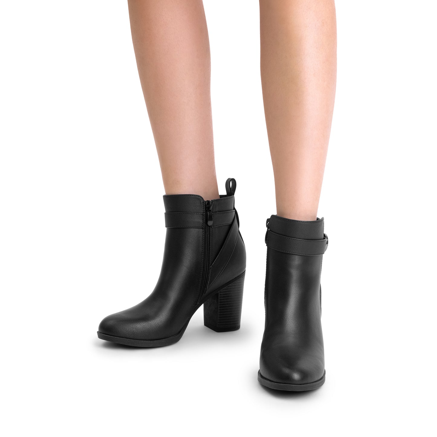 Women's Chunky High Heel Ankle Boots, Round Toe Fall Short Booties Shoes MyFave Boutique