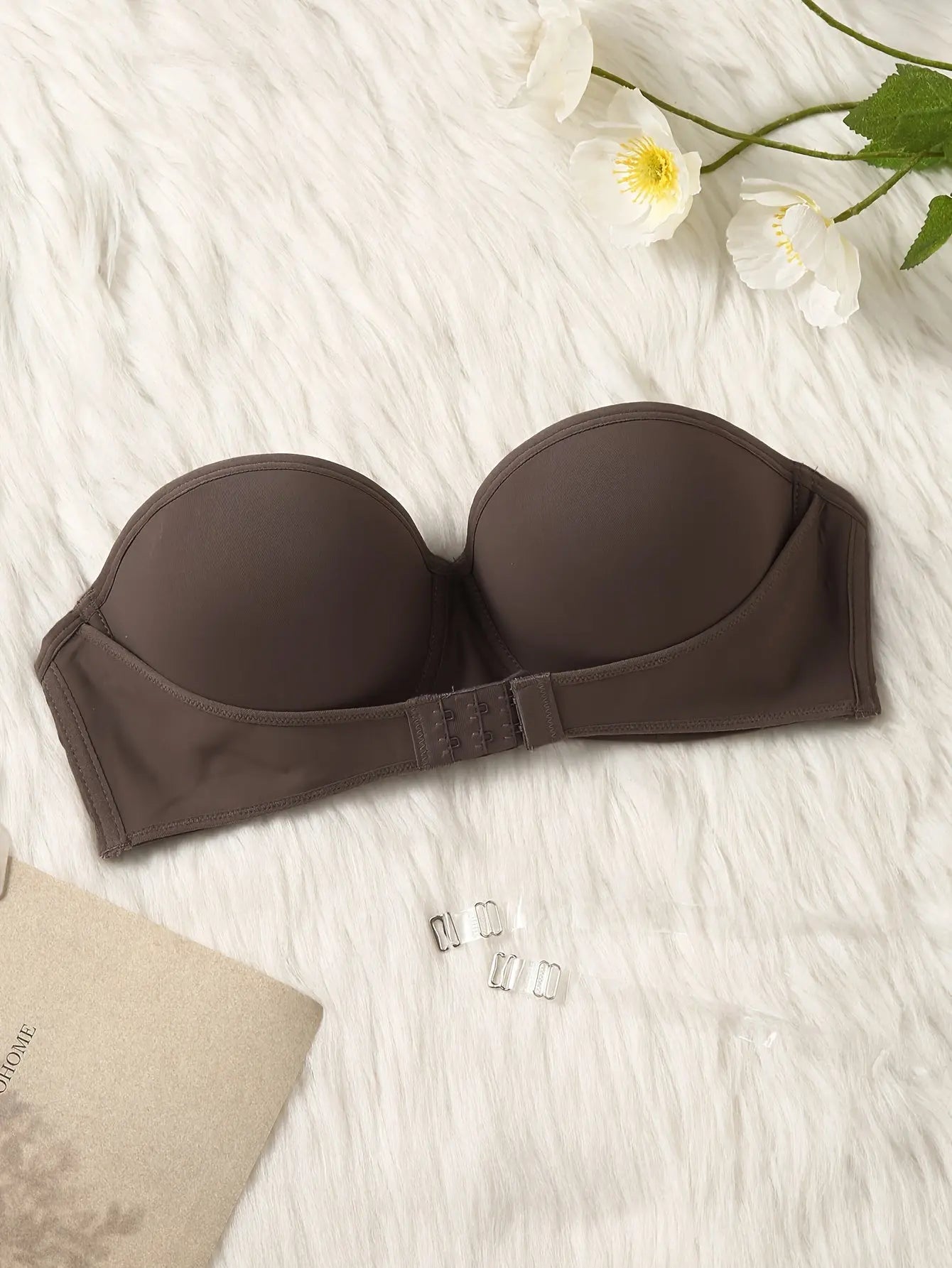 Underwire Bra with Push-Up Padding, Removable Straps, and Seamless Half Cup Design MyFave Boutique