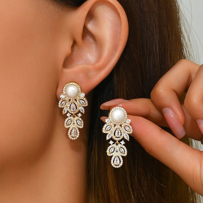 A Pair Of Gold-plated Jewelry, Round Water Droplets, Tassels, Creative Design Earrings, Elegant, Stylish, Simple And Versatile, Which Is An Excellent Choice For Girls And Ladies To Wear At Daily Gift-giving Parties MyFave Boutique