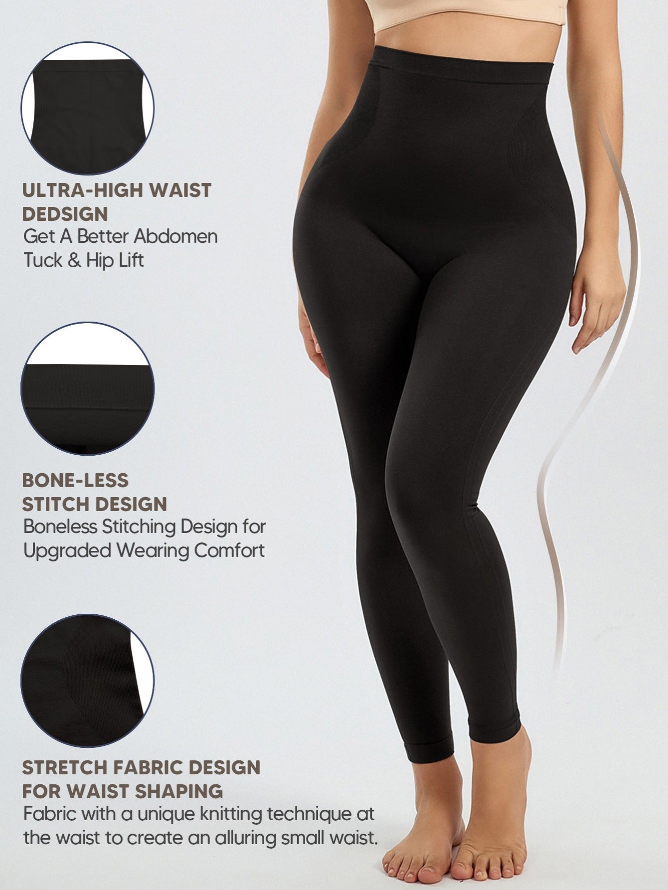 Women’s Shape wear Oversized Tummy Control Compression Butt Lifting Pants,Leggings, High Waist Shaping Solid Pants With Chest Support, Women's Shapewear & Sports Accessories, Comfy & High Elastic Shapewear MyFave Boutique