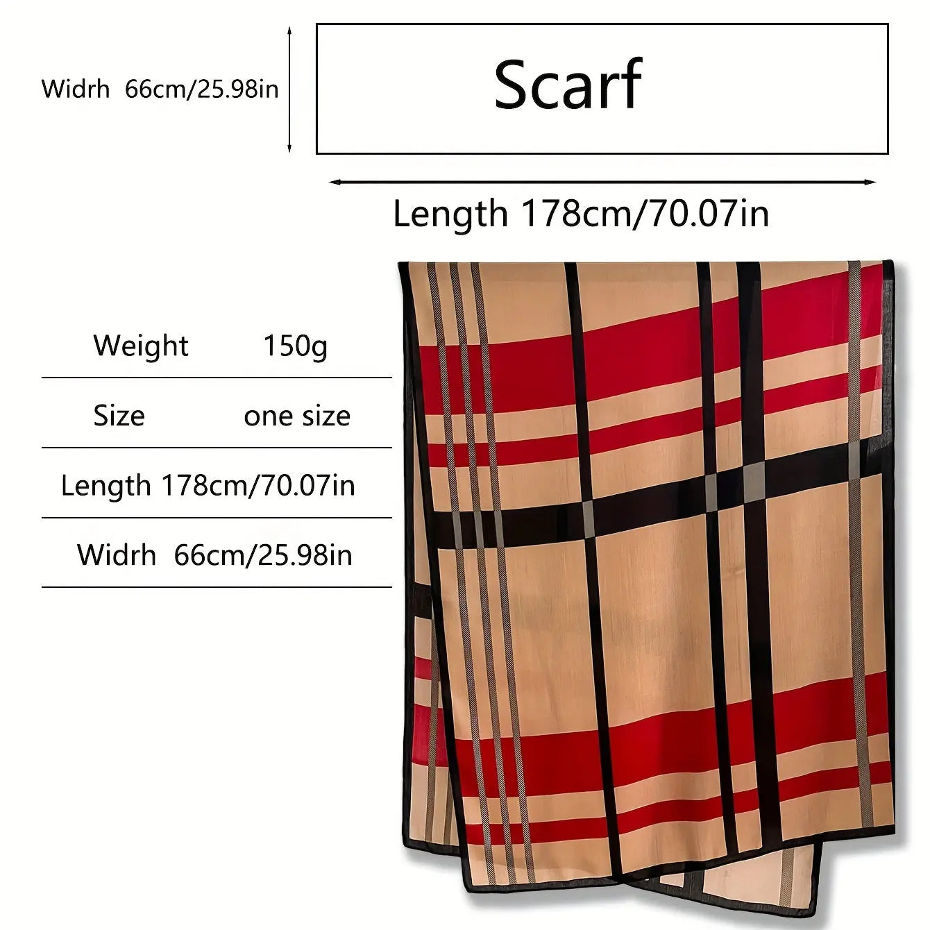 Color Block Striped Scarf Imitation Wool Shawl Soft Warm Windproof Wrap For Women MyFave Boutique