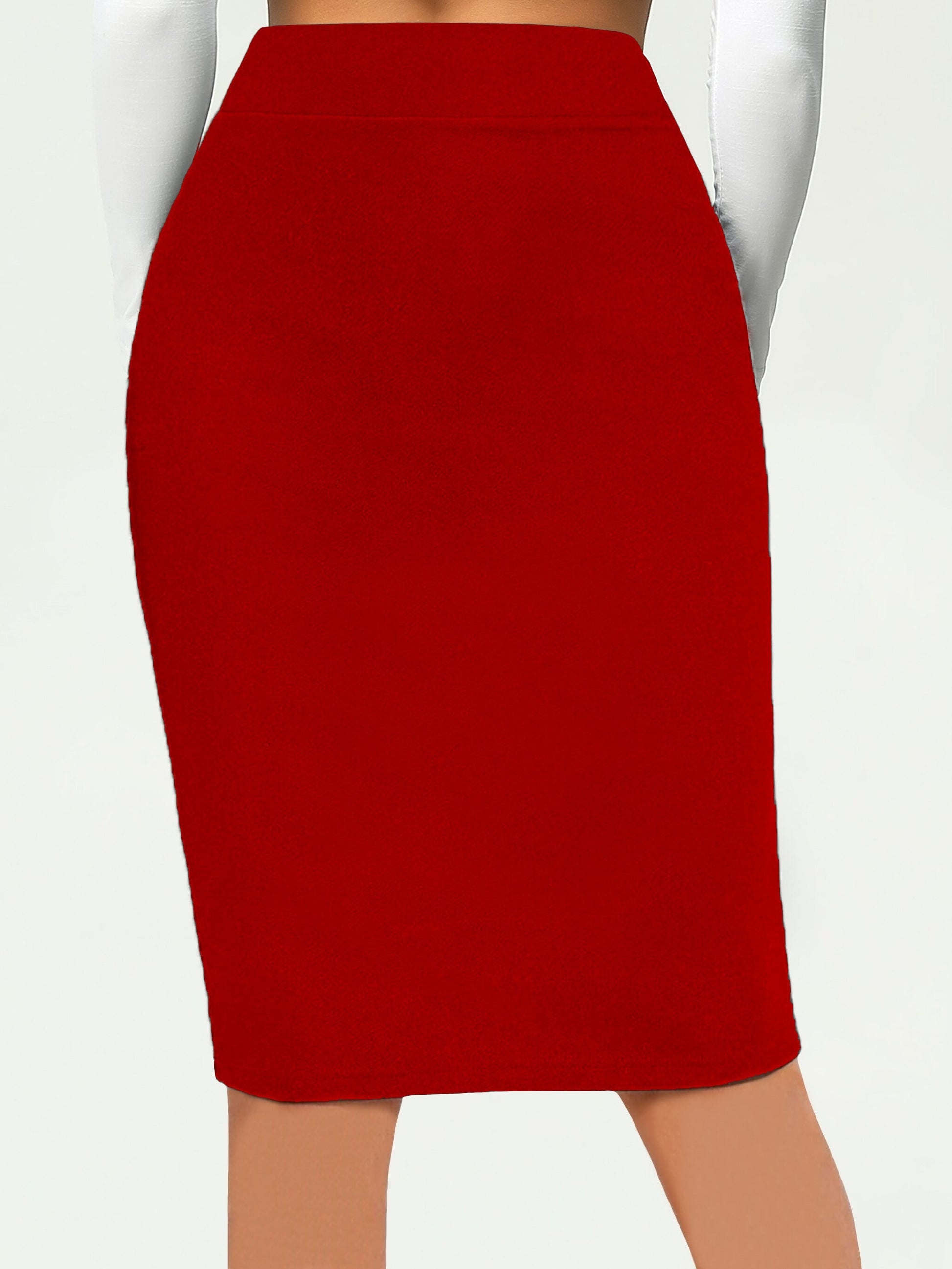 Elegant High Waist Pencil Skirt for Women - Perfect for Work and Office - Solid Color and Flattering Fit MyFave Boutique