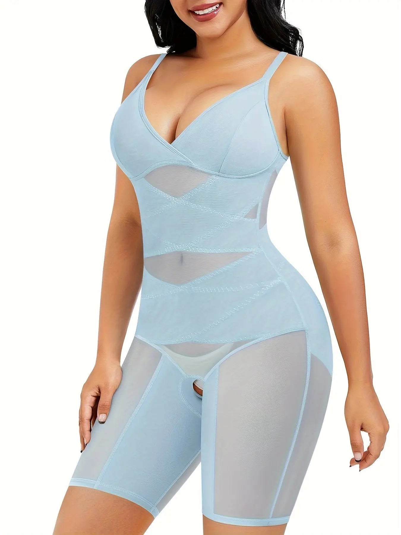 Women's Full Body Shapewear Bodysuit with Tummy Control, Butt Lifter, Thigh Slimmer, Adjustable Straps & Open Crotch Design MyFave Boutique