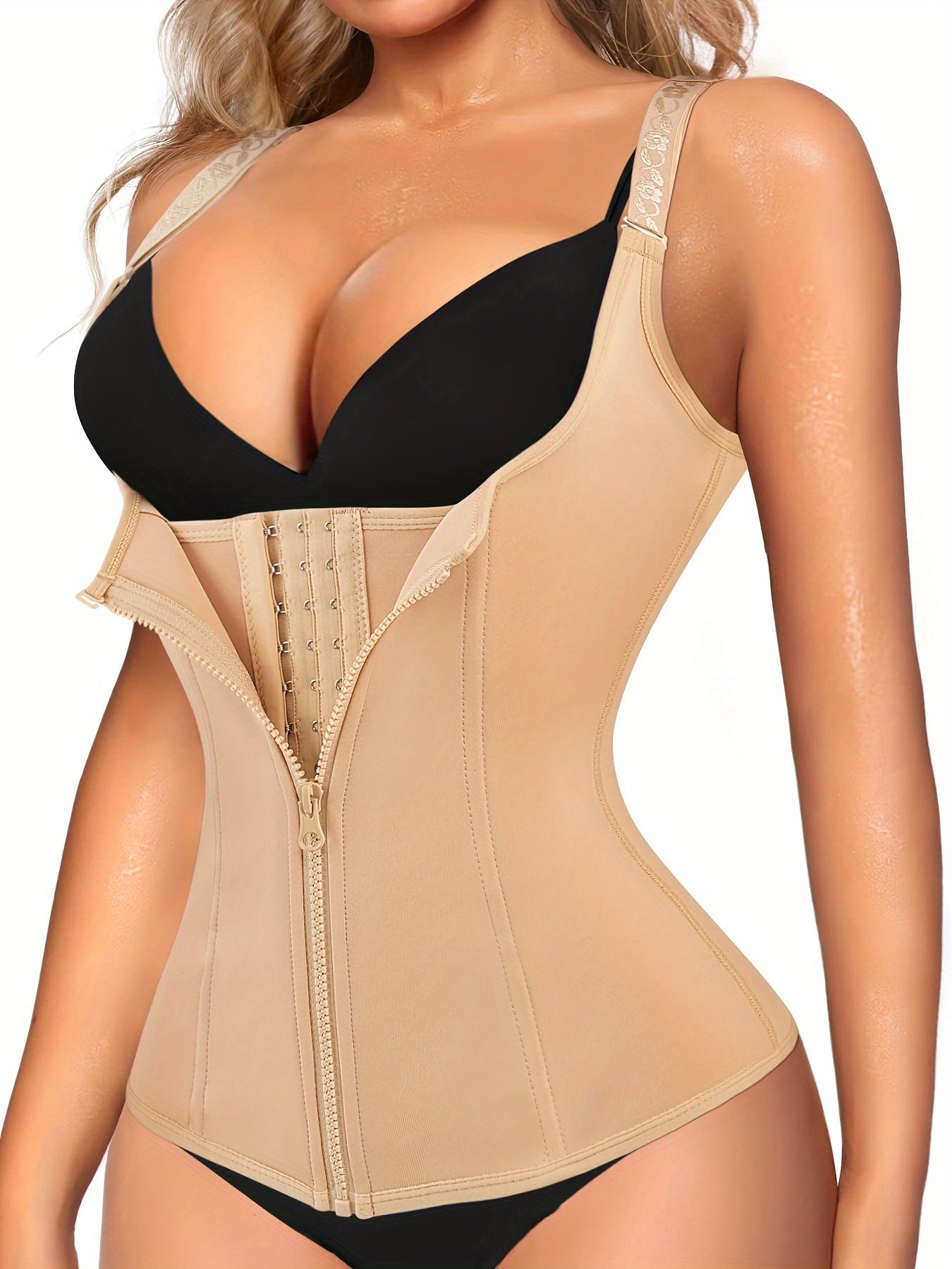 Zipper Shaping Cami Tops, Waist Trainer Tummy Control Slimmer Open Bust Top, Women's Underwear & Shapewear MyFave Boutique