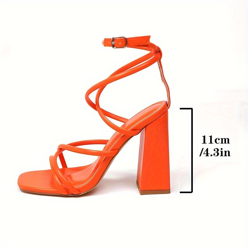 Elegant Women's High Heeled Sandals with Ankle Strap - Perfect for Parties and Special Occasions MyFave Boutique