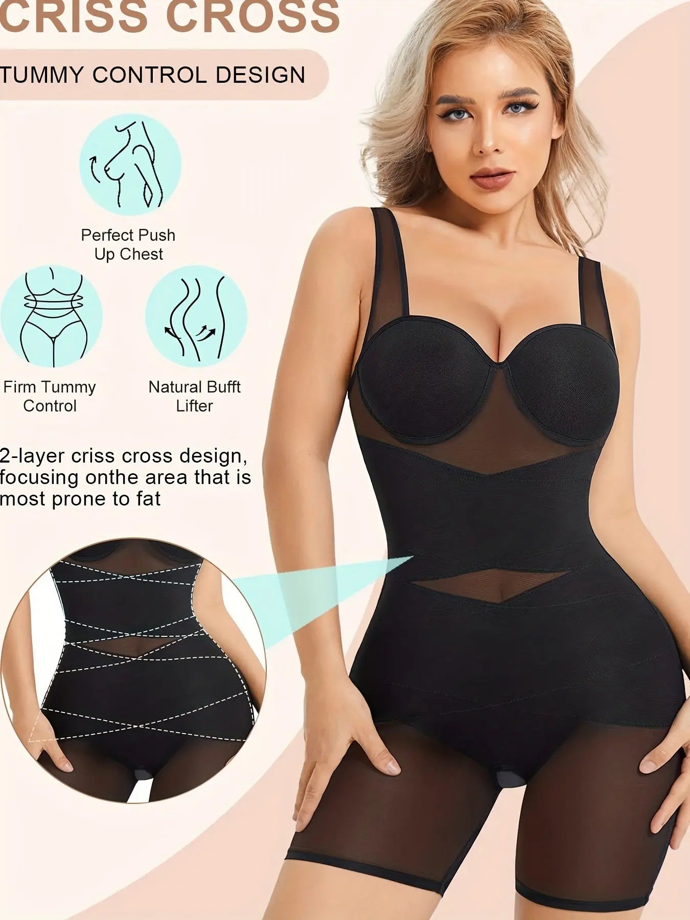 Mesh Body Shaper: Tummy Control Shaping Romper, Women's Underwear for Slimming and Comfort MyFave Boutique