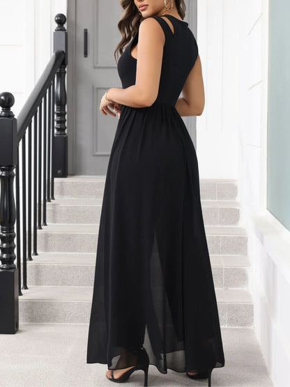 Sleeveless Elegant Straight-Leg Jumpsuit with Zipper - Perfect for Evening Dates MyFave Boutique