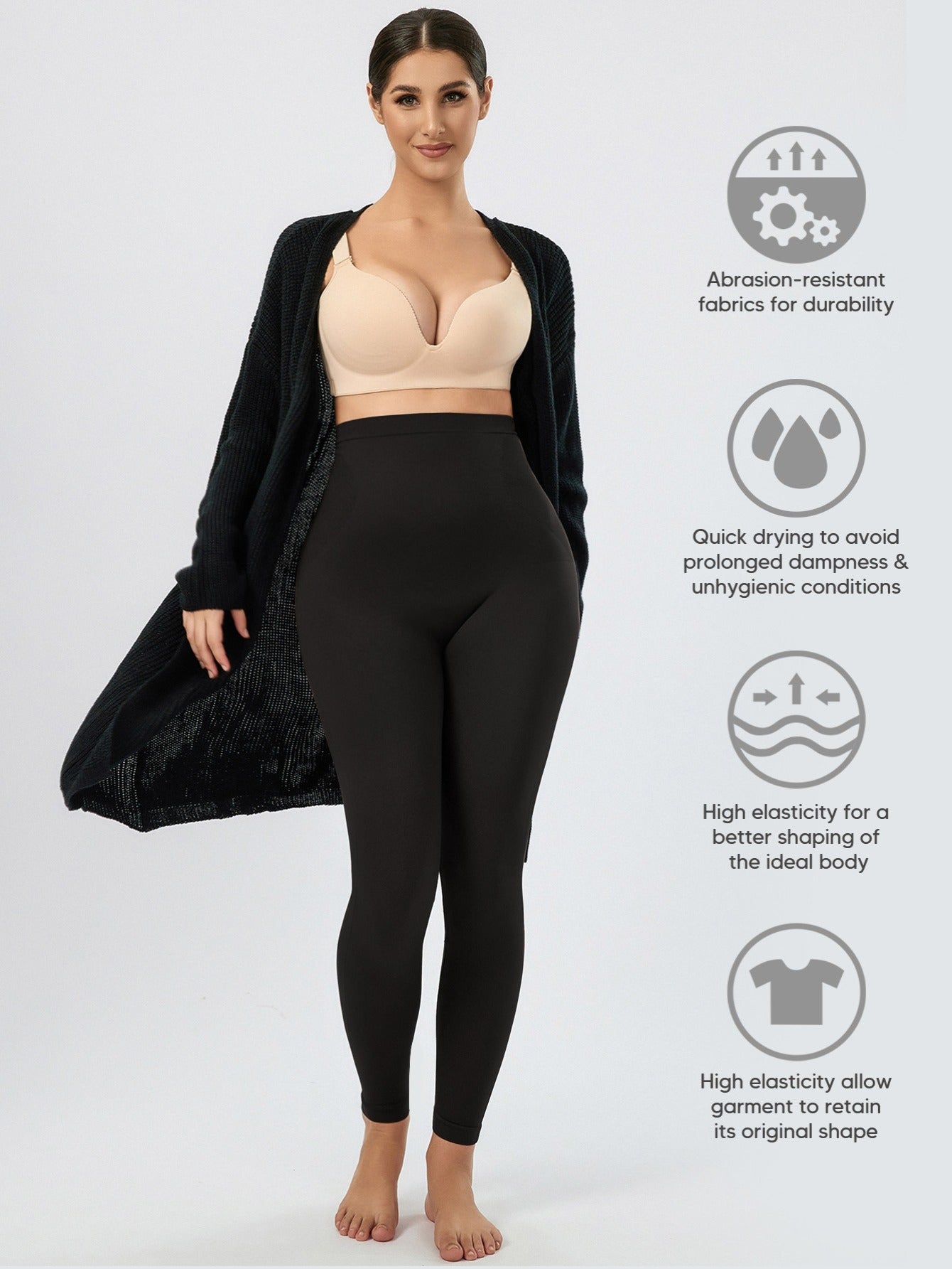 Women’s Shape wear Oversized Tummy Control Compression Butt Lifting Pants,Leggings, High Waist Shaping Solid Pants With Chest Support, Women's Shapewear & Sports Accessories, Comfy & High Elastic Shapewear MyFave Boutique