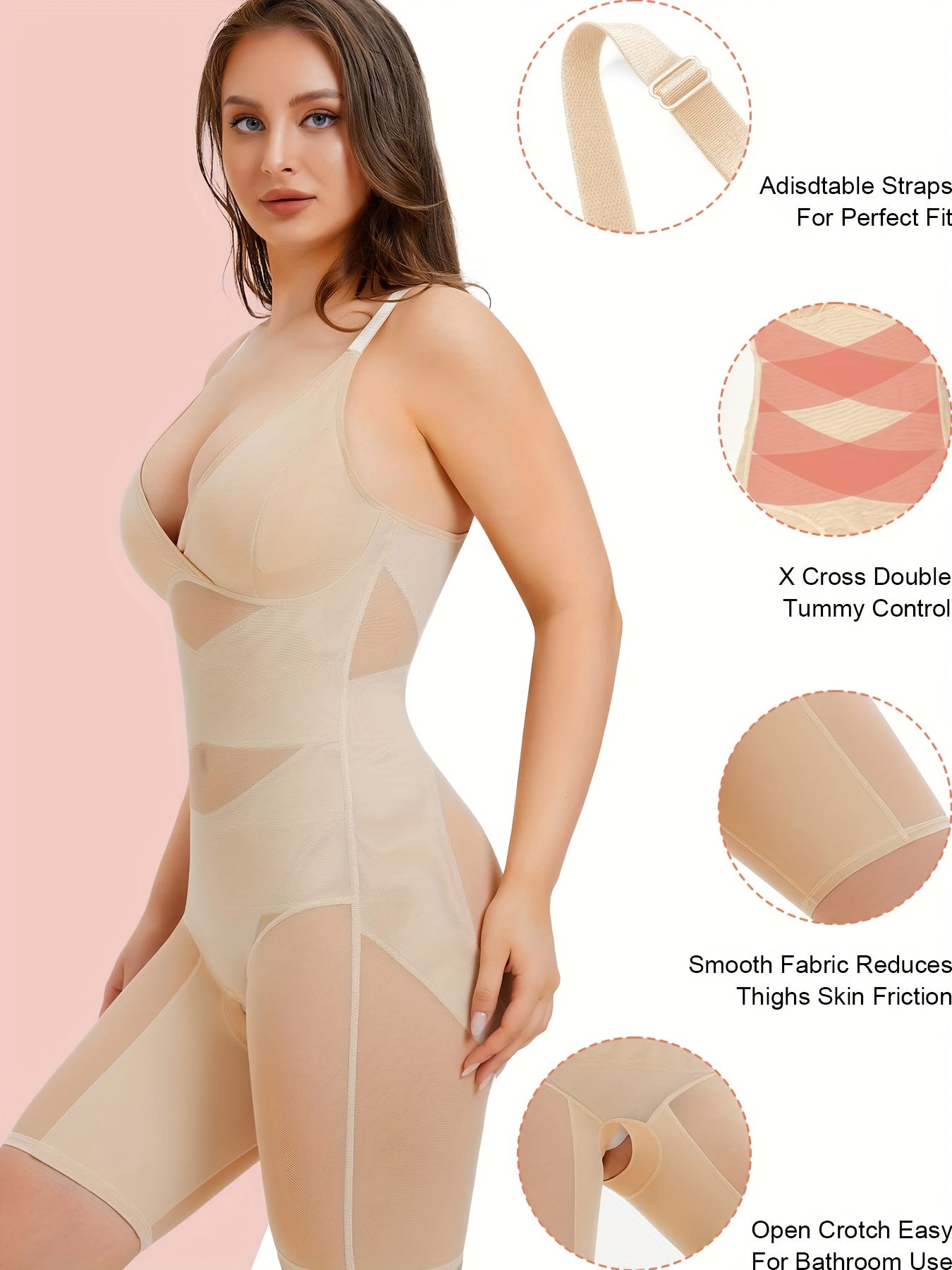 Bodysuit Shapewear For Women Tummy Control Butt Lifter Full Body Shaper Seamless Thigh Slimmer Faja V-Neck Jumpsuit MyFave Boutique