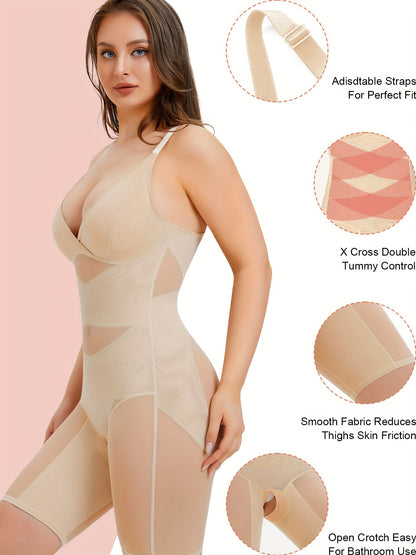 Bodysuit Shapewear For Women Tummy Control Butt Lifter Full Body Shaper Seamless Thigh Slimmer Faja V-Neck Jumpsuit MyFave Boutique