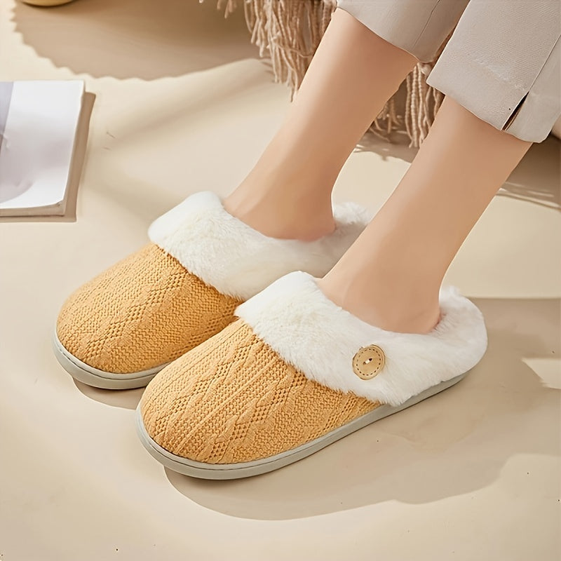 Memory Foam Slippers for Men and Women - Non-Slip TPR Sole Comfy Fabric House Slippers with High-Density Memory Foam Insole and Plush Lining MyFave Boutique