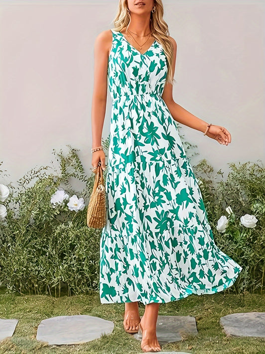 Women Summer Dresses Casual Sleeveless Maxi Dresses Cute Floral Vacation Long Dress Wedding Guest Dress MyFave Boutique