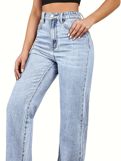 Women's High Waisted Straight Wide Leg Jeans Casual Loose Lightweight Tummy Control Trendy Denim Pants for Women 2024. MyFave Boutique