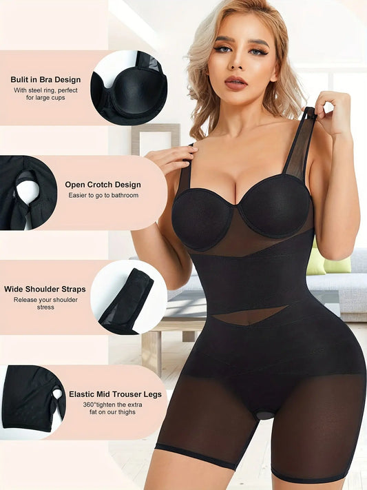 Mesh Body Shaper: Tummy Control Shaping Romper, Women's Underwear for Slimming and Comfort MyFave Boutique