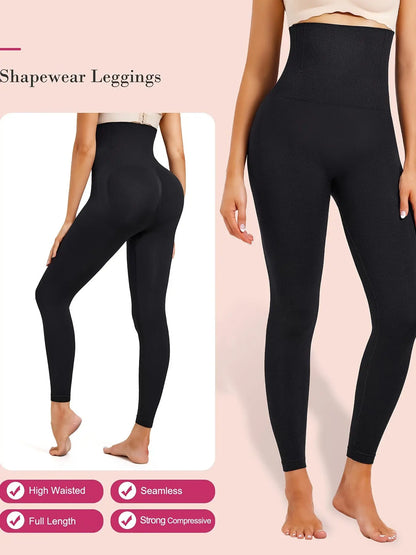 Women's Compression Leggings with Tummy Control and Butt Lifting - High Waist Thigh Slimming Pants for Body Shaping MyFave Boutique