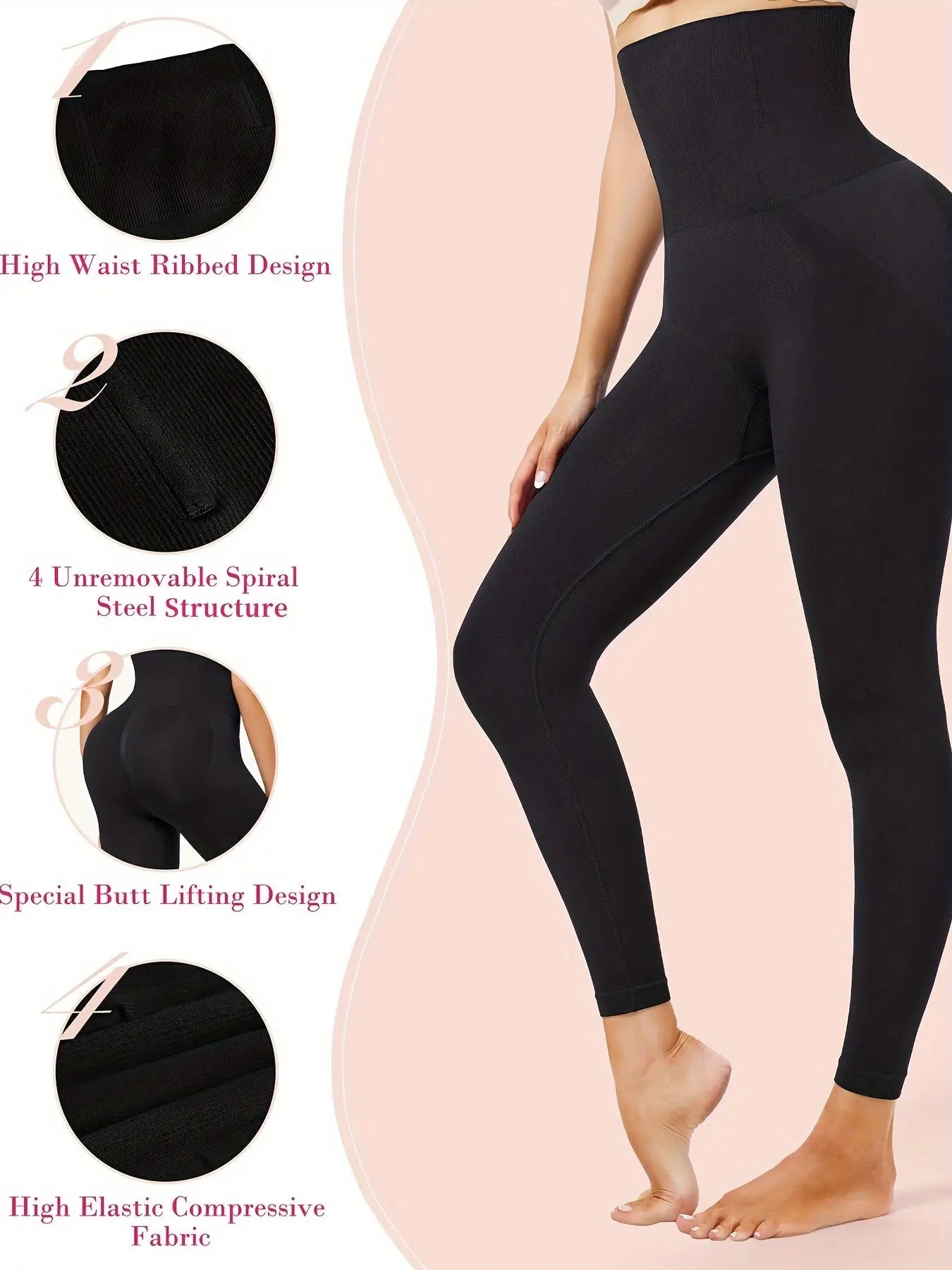 Women's Compression Leggings with Tummy Control and Butt Lifting - High Waist Thigh Slimming Pants for Body Shaping MyFave Boutique