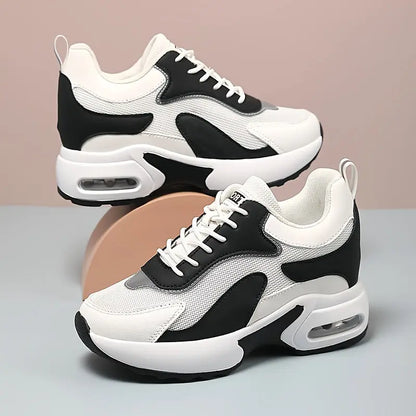 Women's Colorblock Height-Increasing Sneakers: Breathable, Shock-Absorbing Casual Athletic Shoes MyFave Boutique