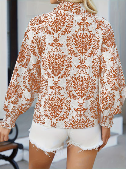 Women's Casual Outdoor Blouse - Printed Long Sleeve Shirt for Four Seasons MyFave Boutique