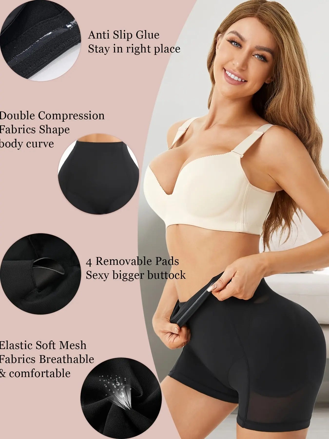 Enhance and Lift with Butt Lifter Padded Underwear for Women - Hip Pads, Shapewear Shorts with Seamless Tummy Control MyFave Boutique