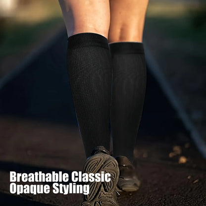 8pcs 8-Pair Men & Women's Compression Socks - Polyester Blend with Elastane, All-Season Wear, Hand Wash Only MyFave Boutique