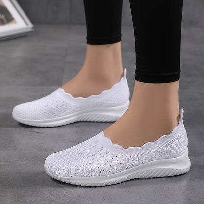 Women's Breathable Flying Woven Sneakers, Comfortable Low Top Sport Shoes MyFave Boutique