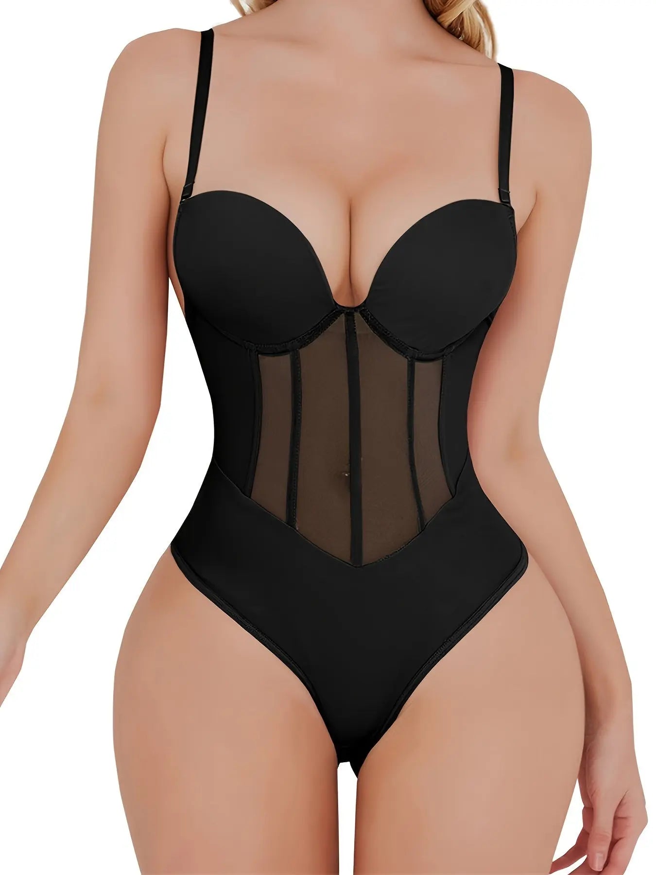 Women's Slimming Bodysuit Shapewear With Mesh Corset Waist Cincher - Breathable Body Shaper Undergarment MyFave Boutique