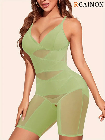 Women's V-Neck Body Shaper: Tummy Control, Butt Lifter, Thigh Slimmer MyFave Boutique