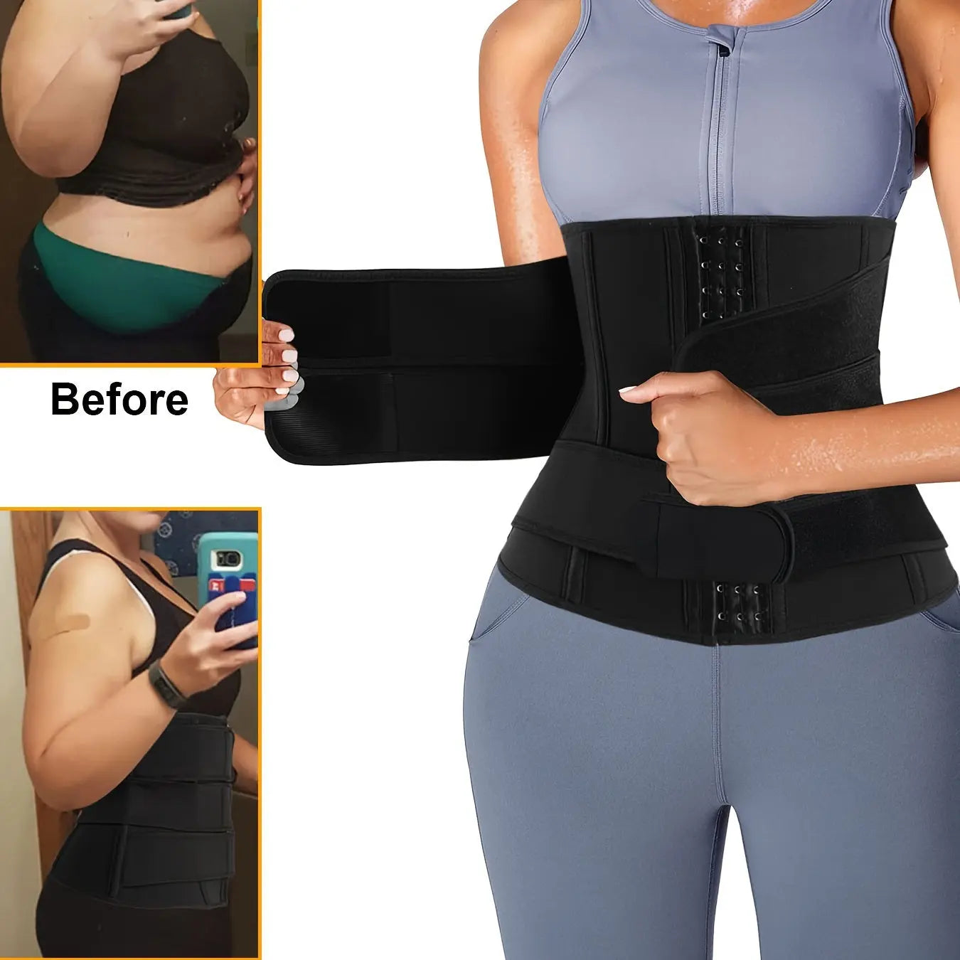 Women Waist Trainer Belt Tummy Control Workout Waist Cincher Sauna Sweat Girdle Sport Waist Trimmer Slim Belly Band MyFave Boutique