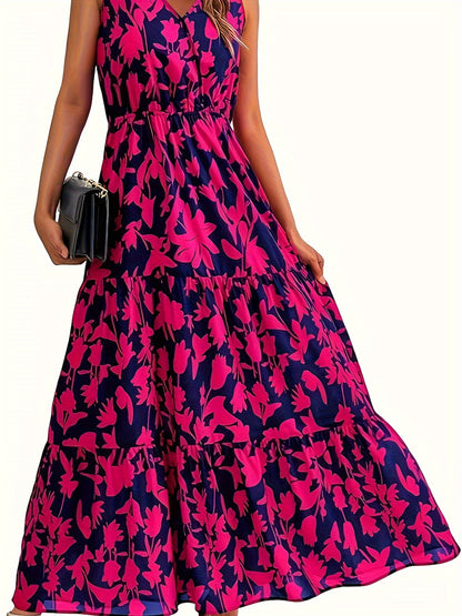 Women Summer Dresses Casual Sleeveless Maxi Dresses Cute Floral Vacation Long Dress Wedding Guest Dress MyFave Boutique