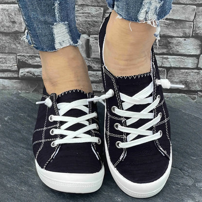 Women's Casual Canvas Sneakers for Outdoor Activities: All-Season Comfort Fit MyFave Boutique