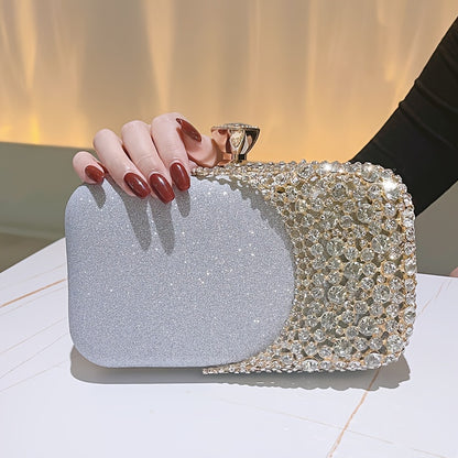 Women Clutch Bag Rhinestone Bling Sequin Evening Bag Vintage Crystal Beaded Wedding Cocktail Party Purse Sparkling purse MyFave Boutique