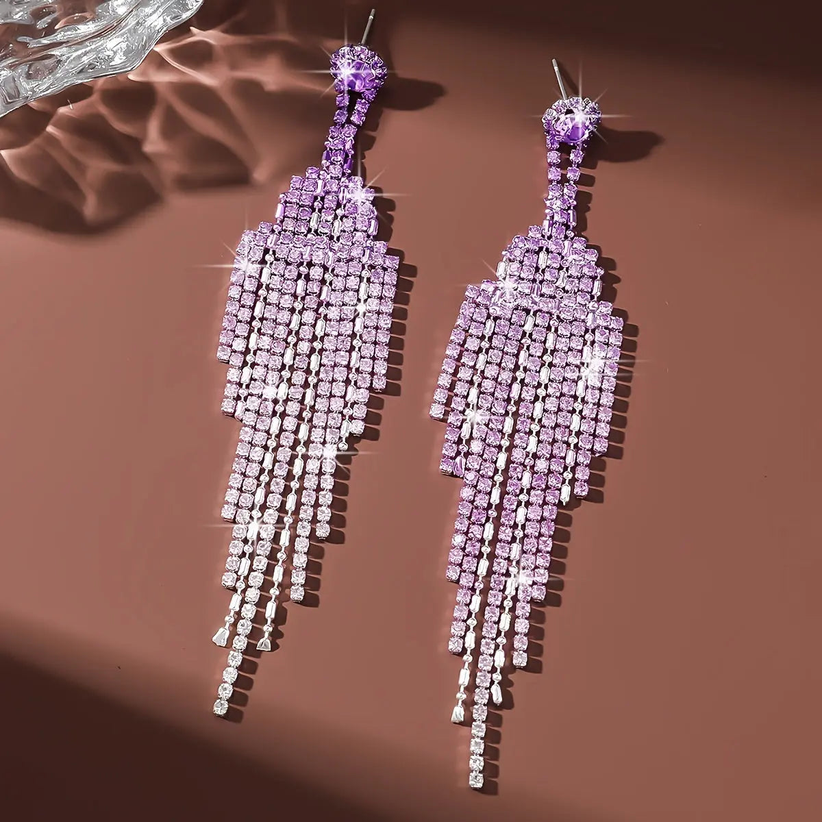 Festive Rhinestone Chandelier Tassel Earrings: Luxurious and Elegant for Women - Perfect for Valentine's Day, Weddings, and Parties - All Season Long MyFave Boutique