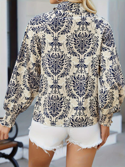 Women's Casual Outdoor Blouse - Printed Long Sleeve Shirt for Four Seasons MyFave Boutique