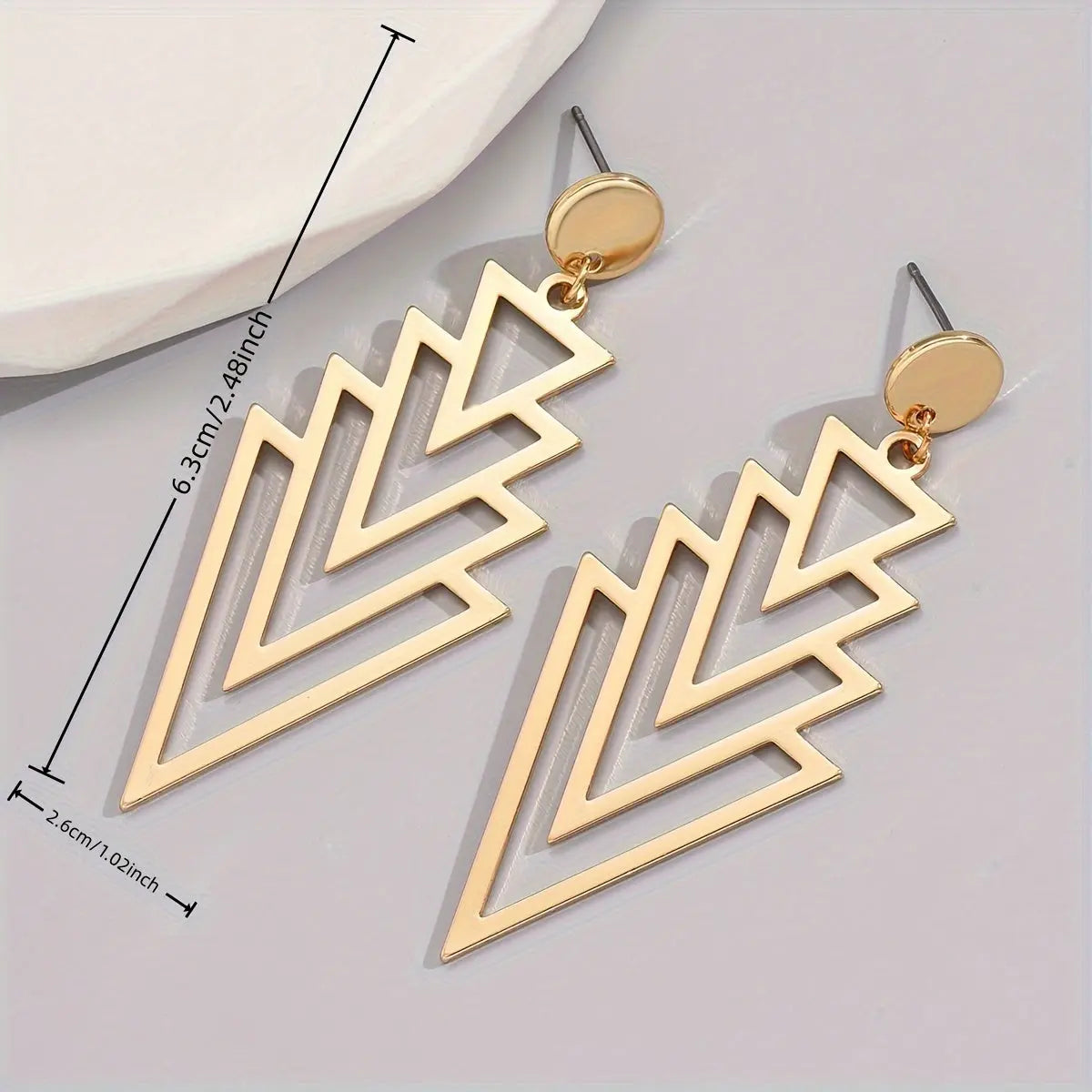 Geometric Triangular Earrings: Adorable and Suitable for Everyday Wear or Festive Occasions MyFave Boutique