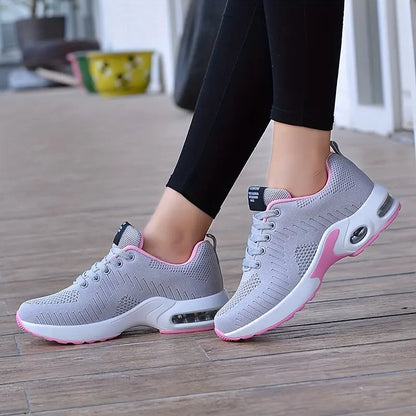 Women's Running Shoes, Flying Woven Surface Breathable Sports Casual Running Travel Shoes, High-density Fashion Running Sneakers MyFave Boutique