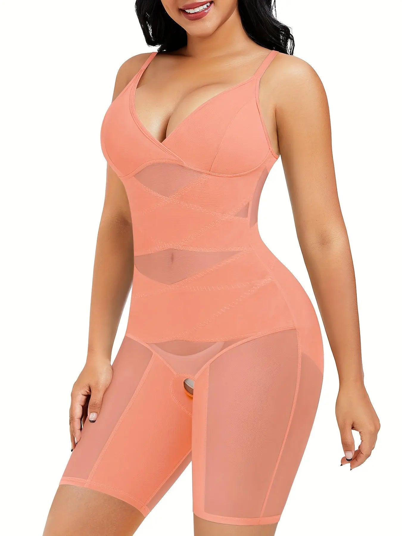 Women's Full Body Shapewear Bodysuit with Tummy Control, Butt Lifter, Thigh Slimmer, Adjustable Straps & Open Crotch Design MyFave Boutique