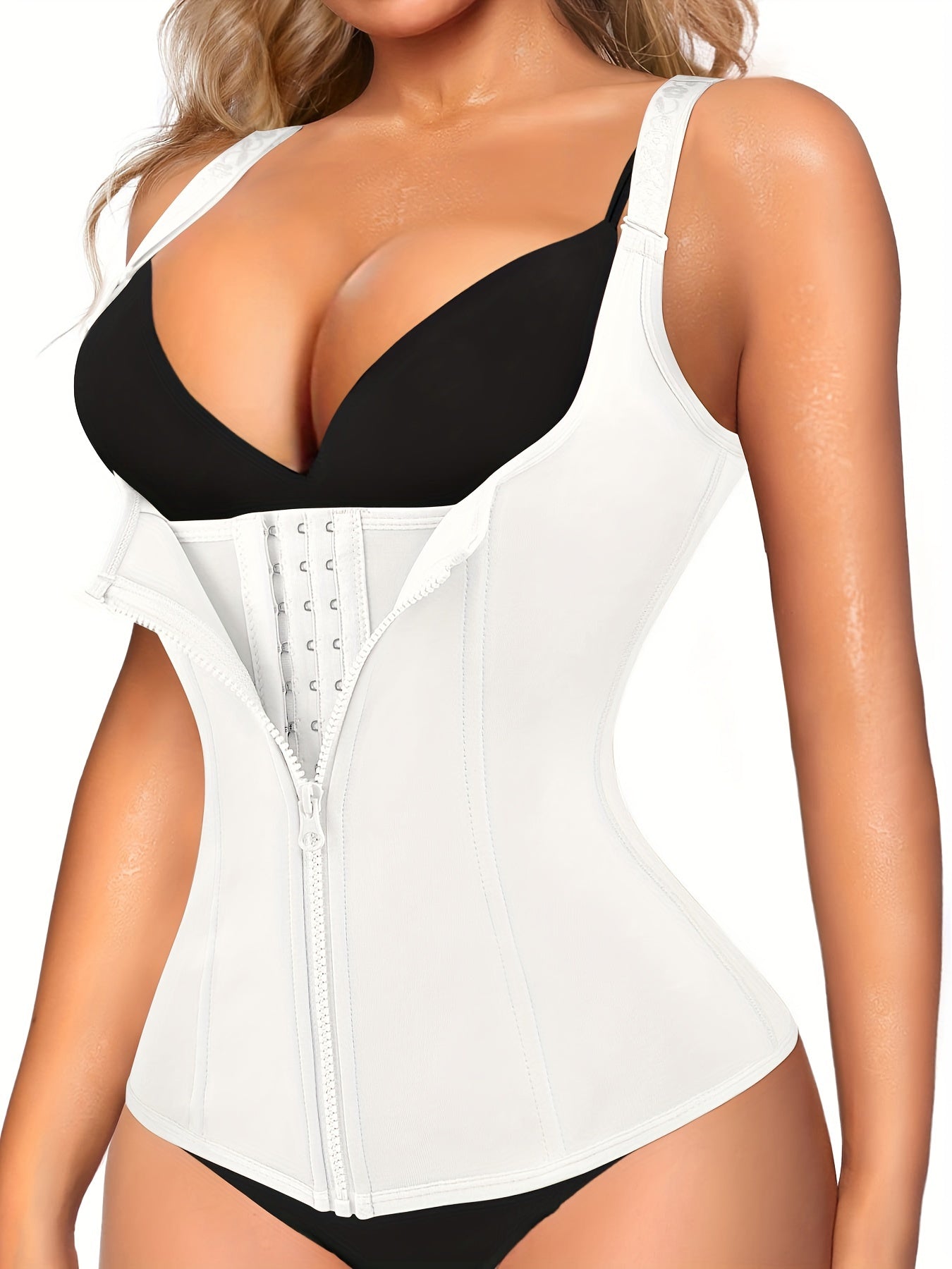 Zipper Shaping Cami Tops, Waist Trainer Tummy Control Slimmer Open Bust Top, Women's Underwear & Shapewear MyFave Boutique