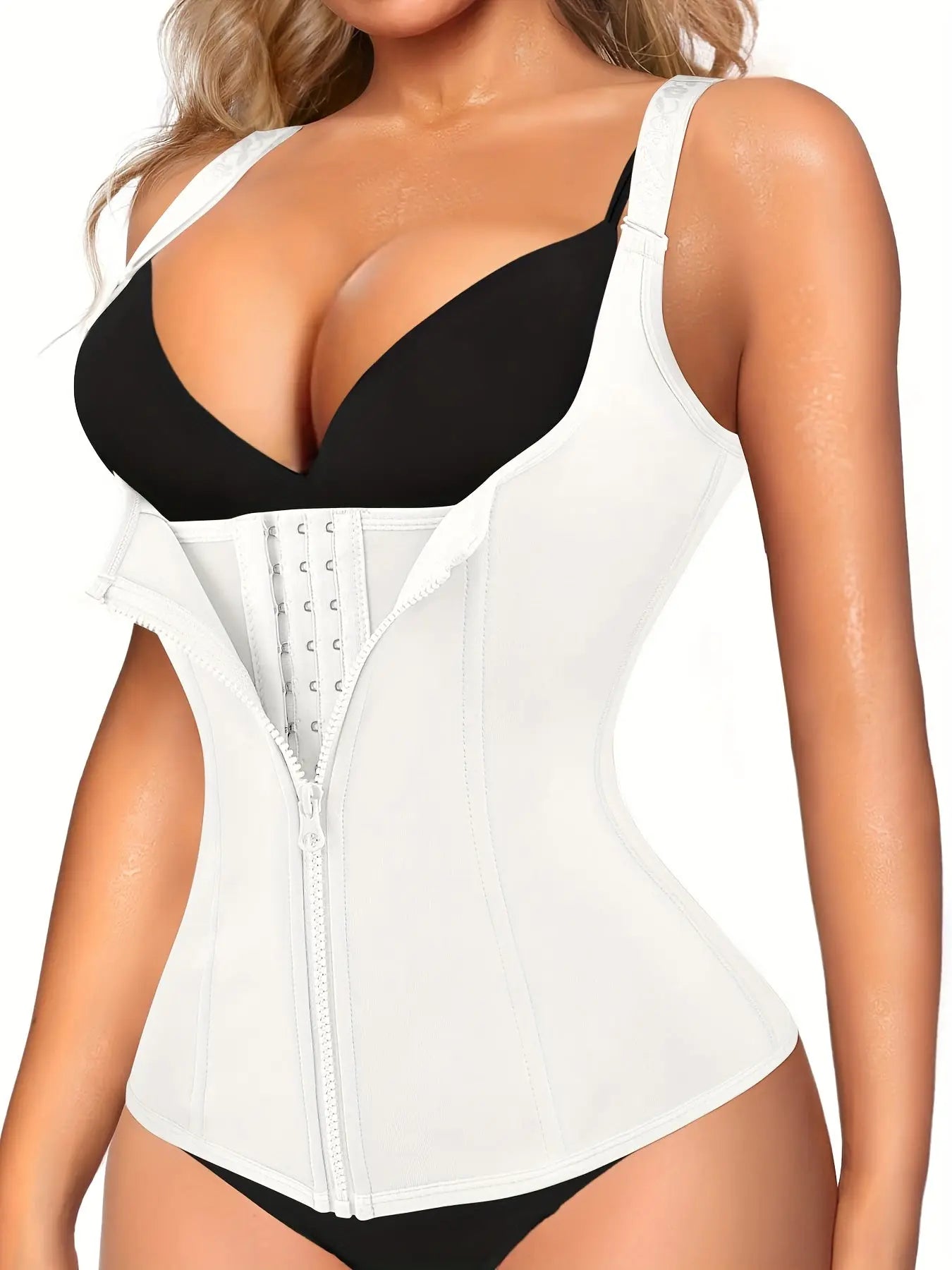 Zipper Shapewear Cami, Tummy Control Waist Trainer for Women, Open Bust Shaping Top MyFave Boutique